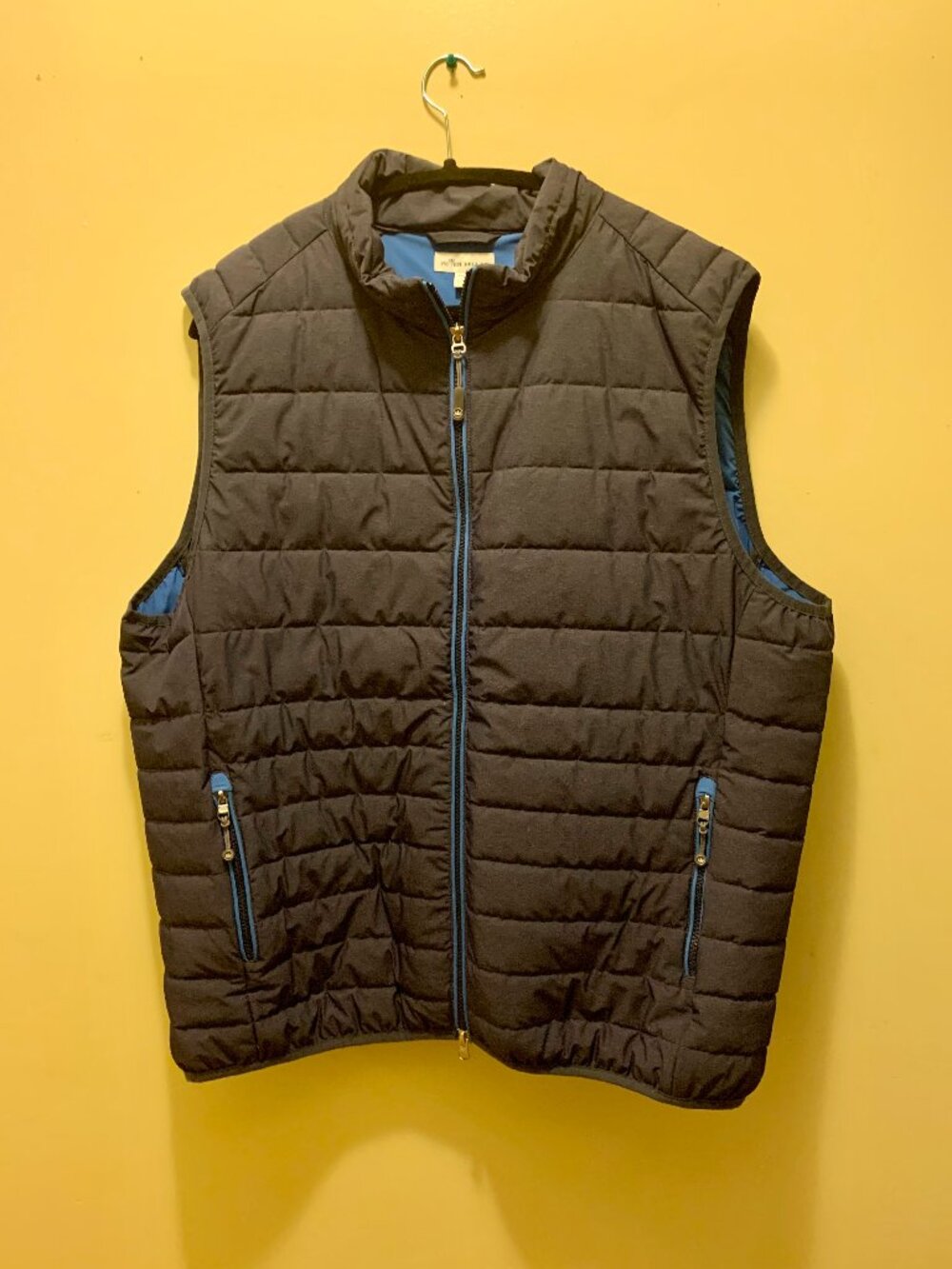 Peter Millar Men's XXL Blue Puffer Vest Full Zip